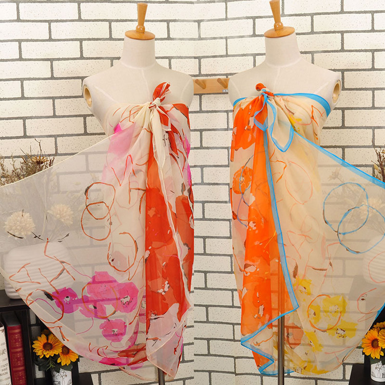 Women chiffon beach scarf wholesale