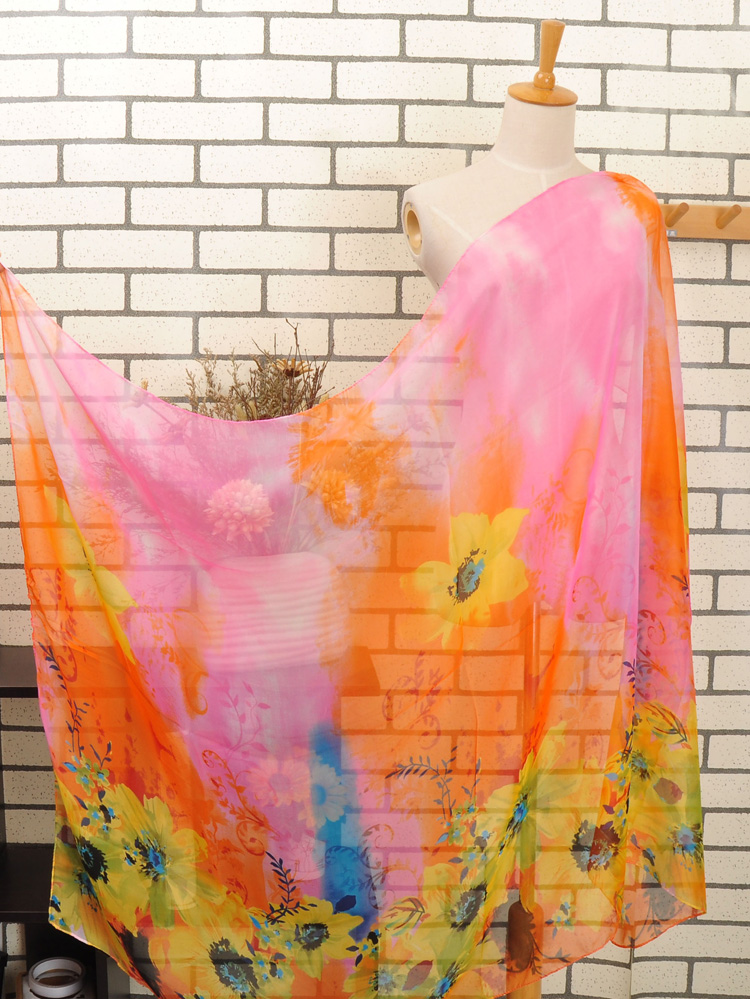 Printed chiffon beach scarves wholesale