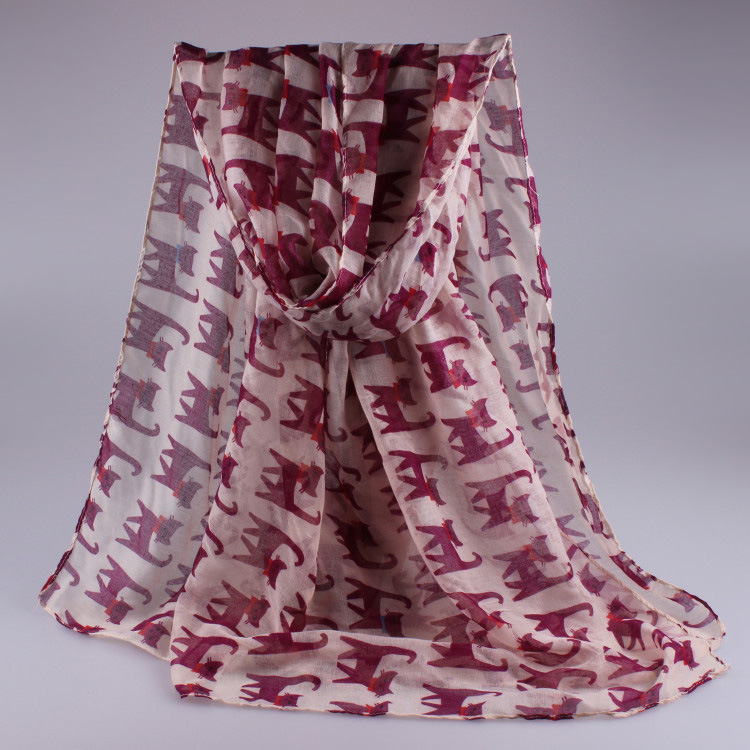 Viscose animal print scarf wholesale