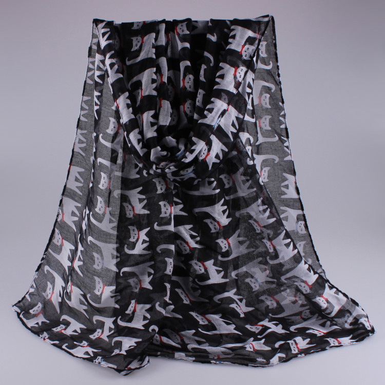 Viscose animal print scarf wholesale