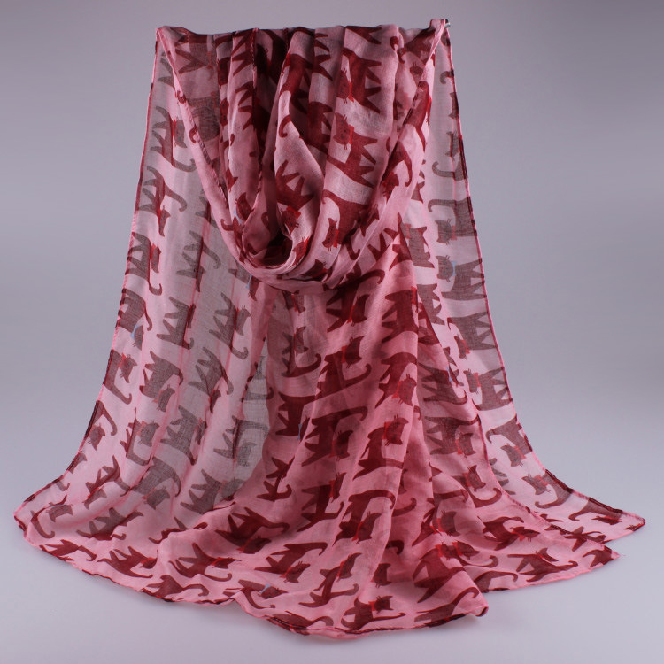 Viscose animal print scarf wholesale
