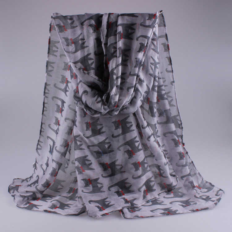 Viscose animal print scarf wholesale