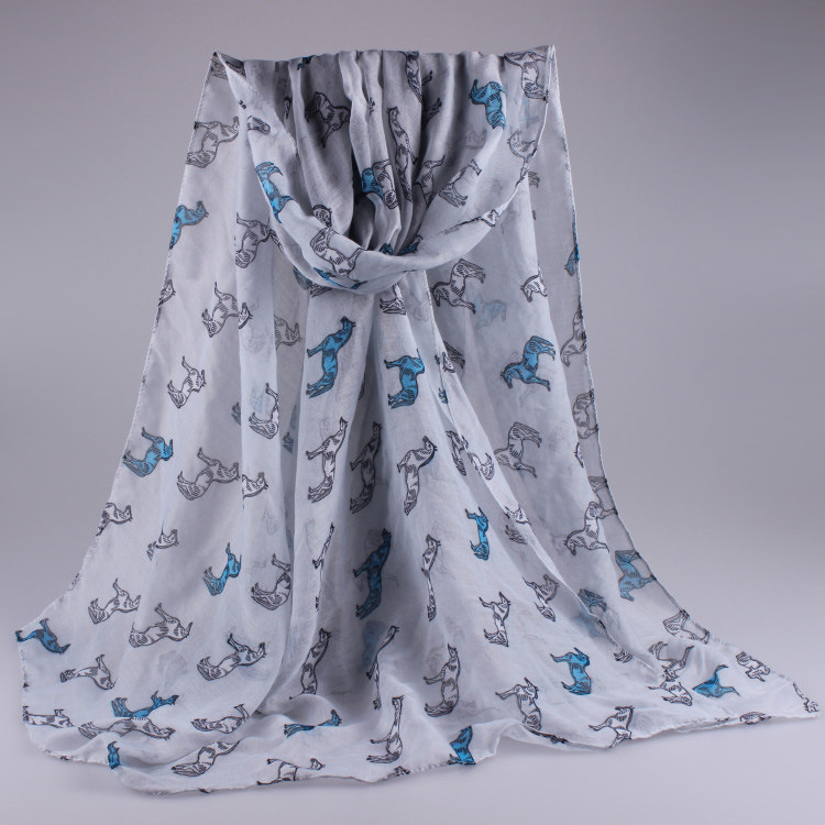 Animal print viscose infinity scarf