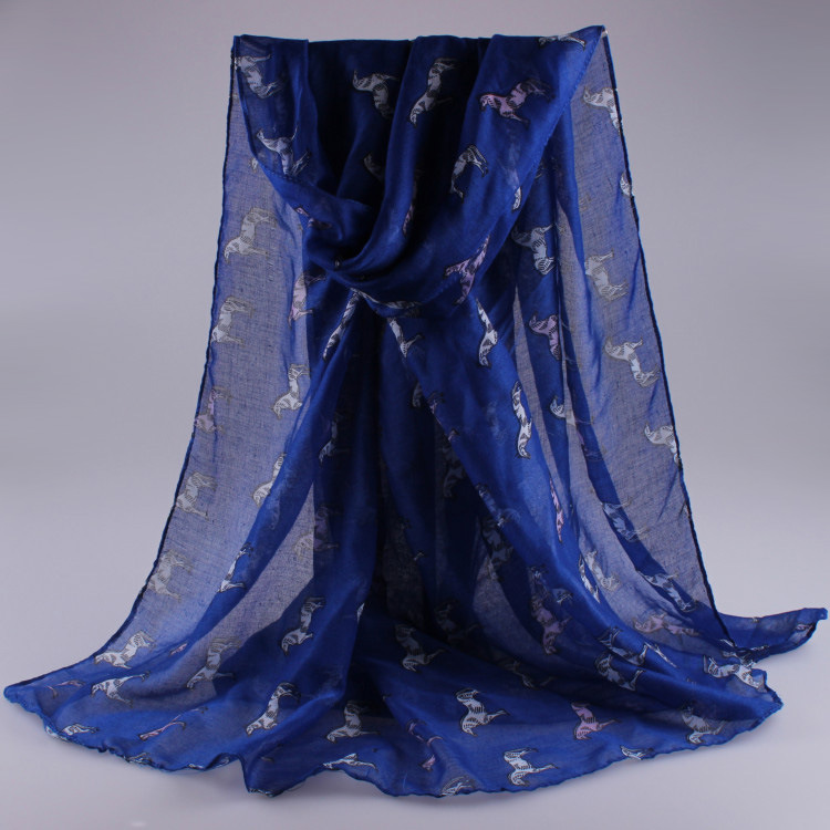 Animal print viscose infinity scarf