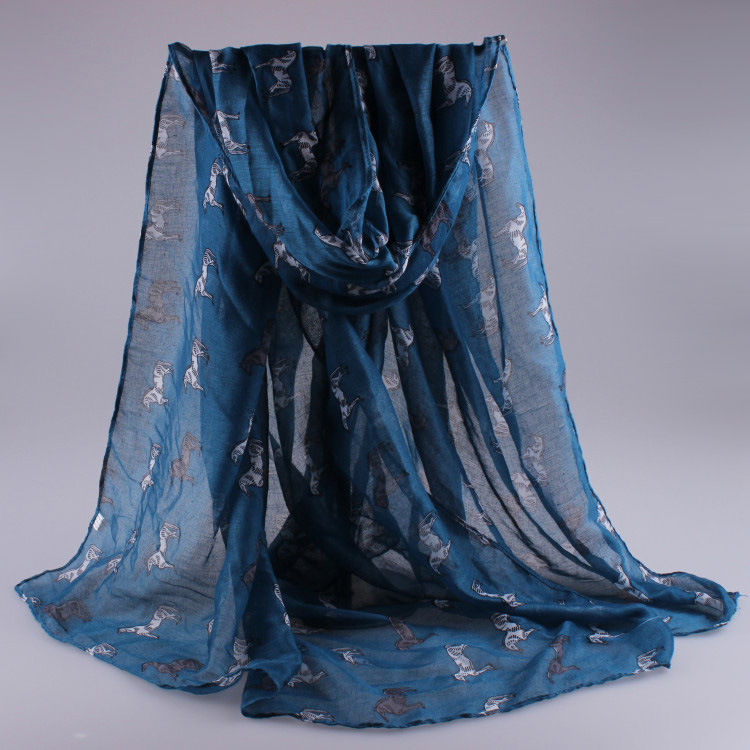 Animal print viscose infinity scarf