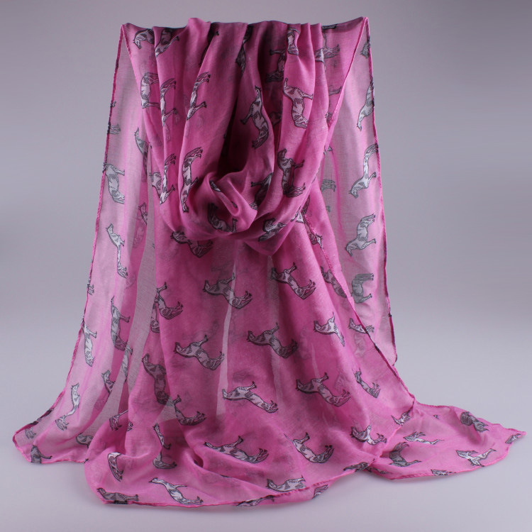 Animal print viscose infinity scarf