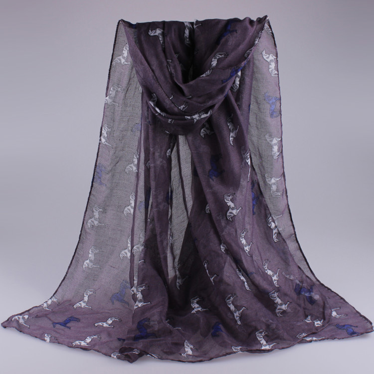 Animal print viscose infinity scarf