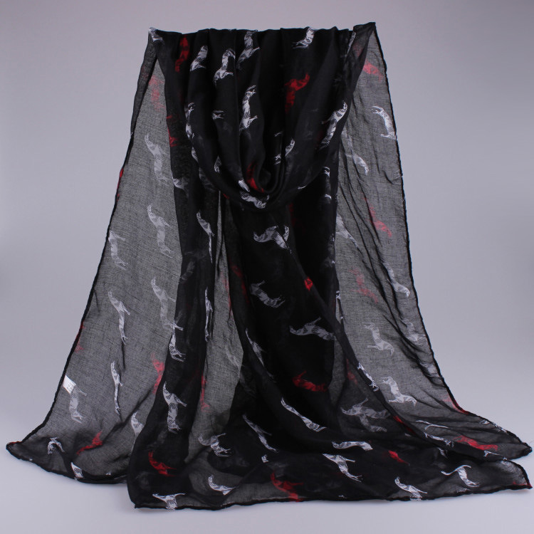Animal print viscose infinity scarf