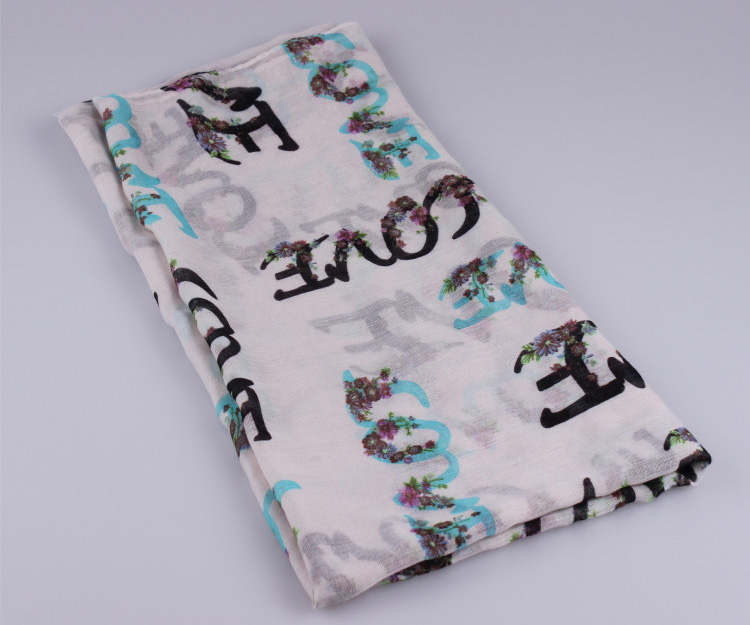 Wholesale viscose cotton lace scarf