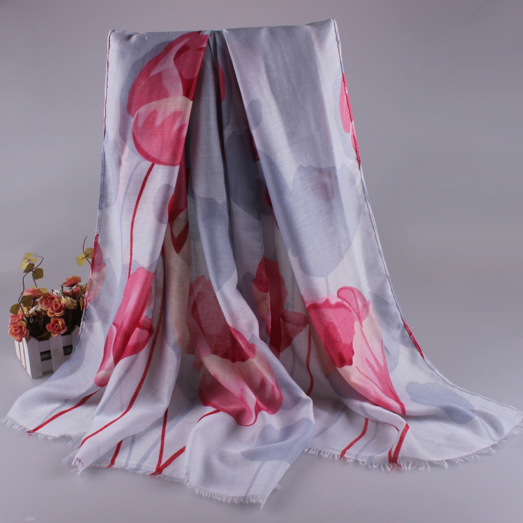 Wholesale cotton silk scarf