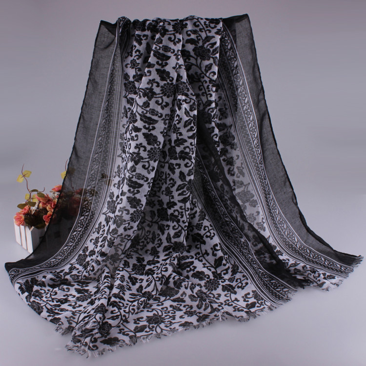 Satin cotton fabric scarf wholesale