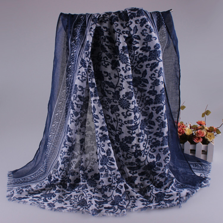 Satin cotton fabric scarf wholesale