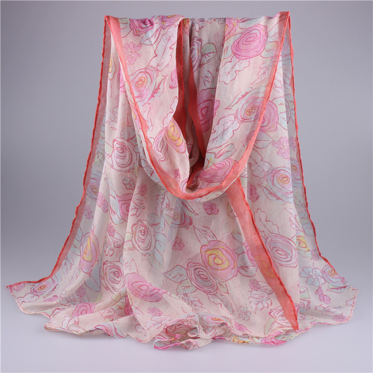 Wholesale spring fashion florals scarf