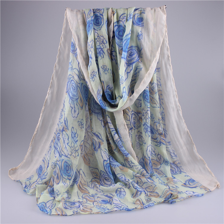 Wholesale spring fashion florals scarf