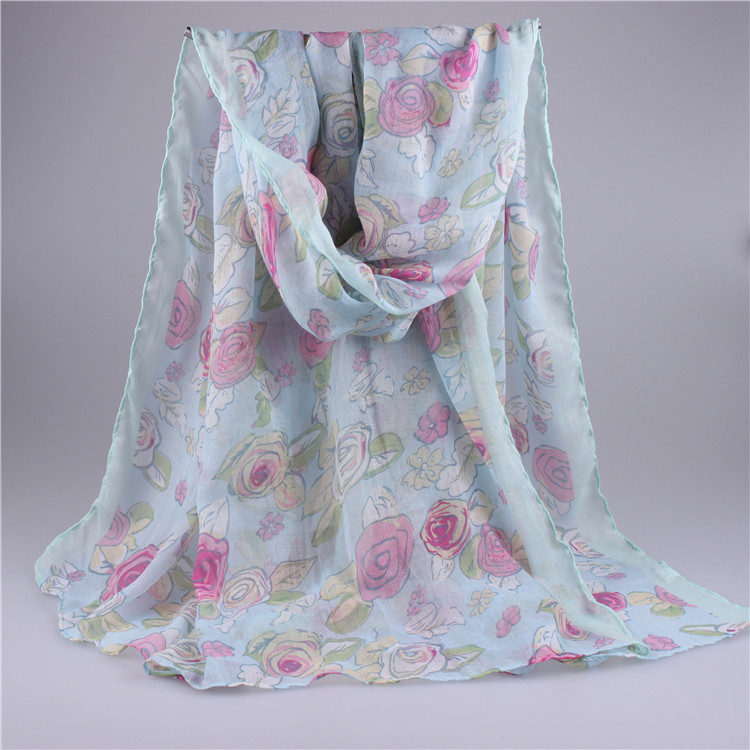 Wholesale spring fashion florals scarf