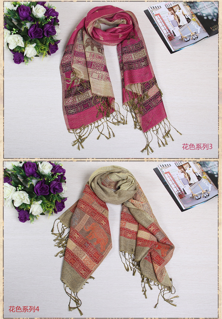 Wholesale jacquard tassel scarf