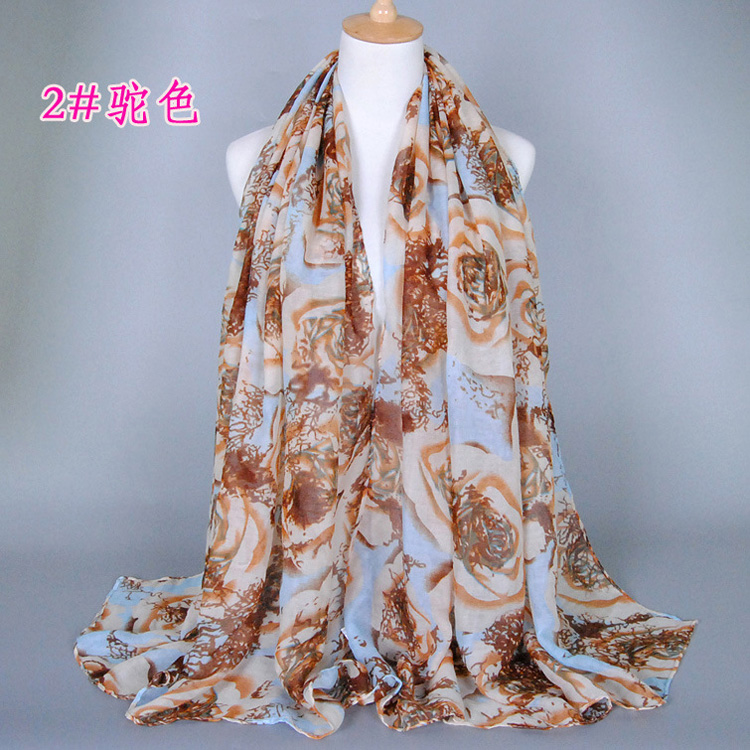 Wholesale flower viscose scarf