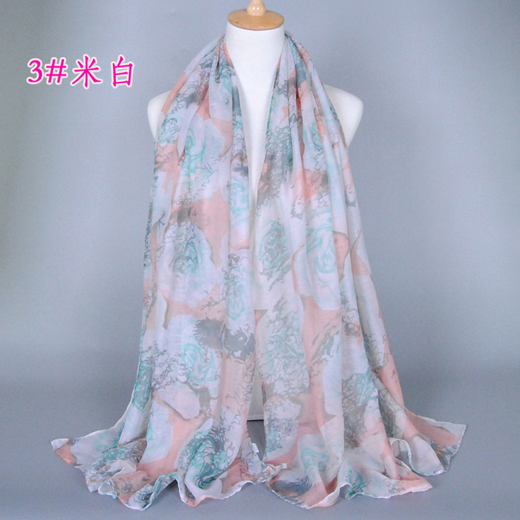 Wholesale flower viscose scarf