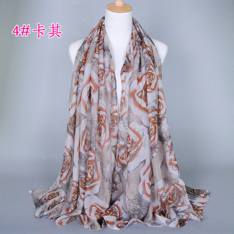 Wholesale flower viscose scarf