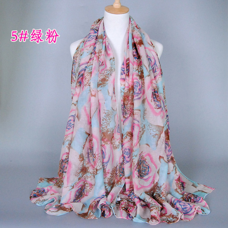Wholesale flower viscose scarf