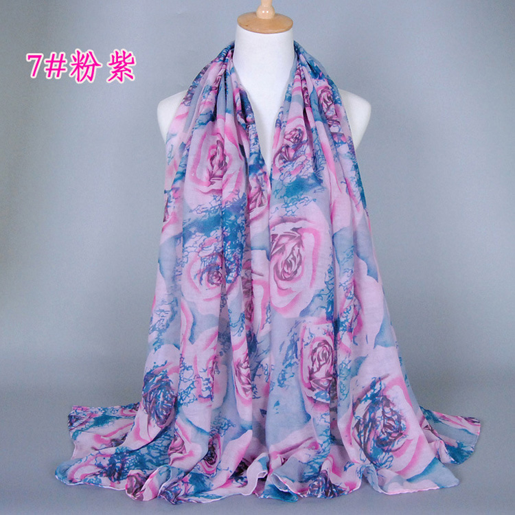 Wholesale flower viscose scarf