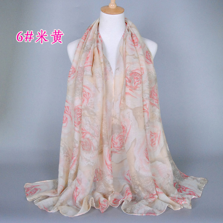 Wholesale flower viscose scarf