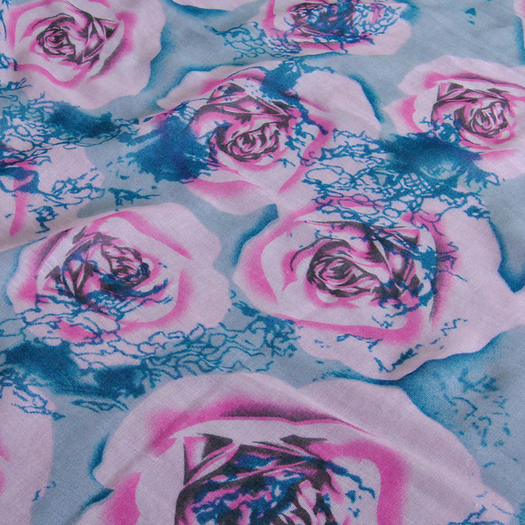 Wholesale flower viscose scarf