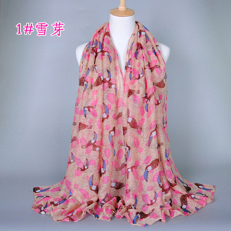Animal print viscose scarf wholesale