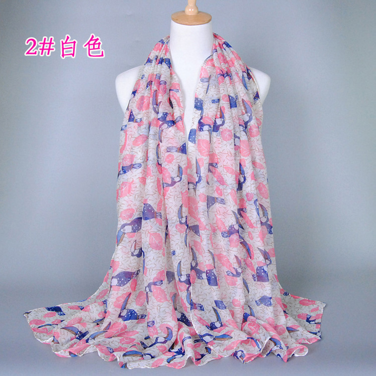 Animal print viscose scarf wholesale