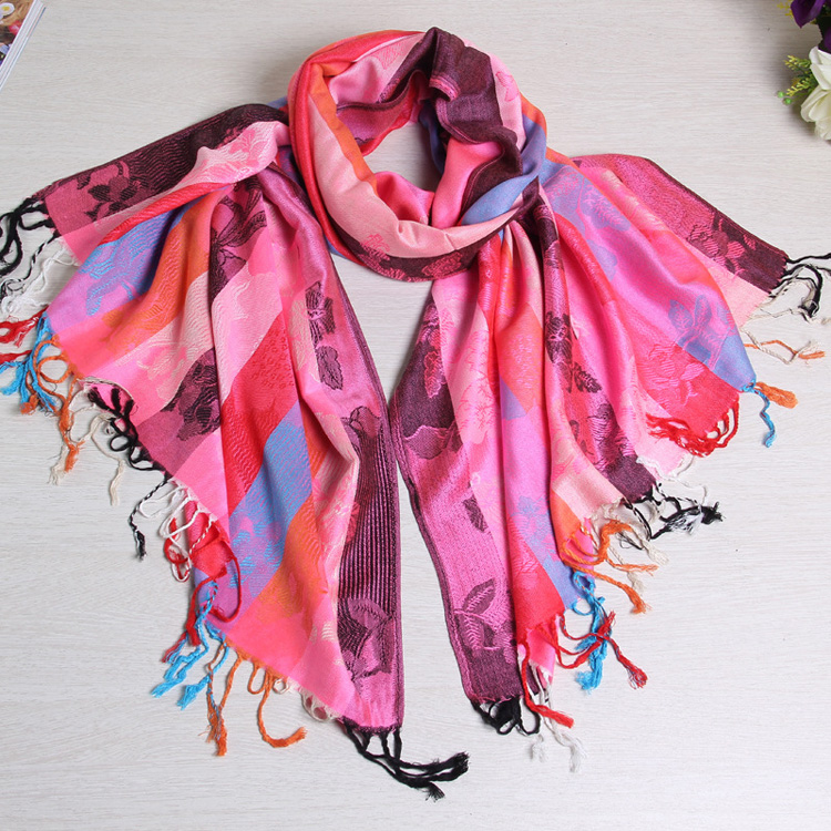Wholesale cotton tassel scarf