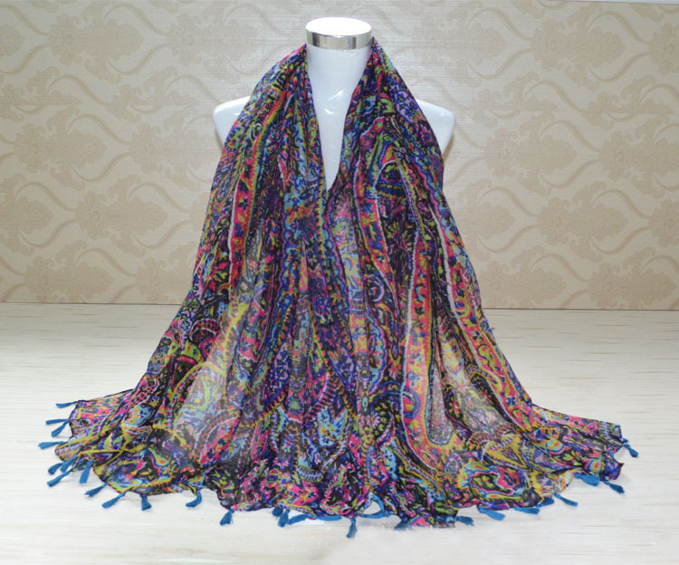 Viscose printed silk scarf wholesale