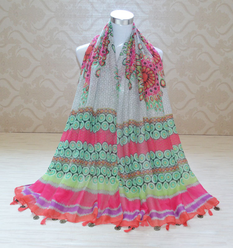 Wholesale cotton long scarf