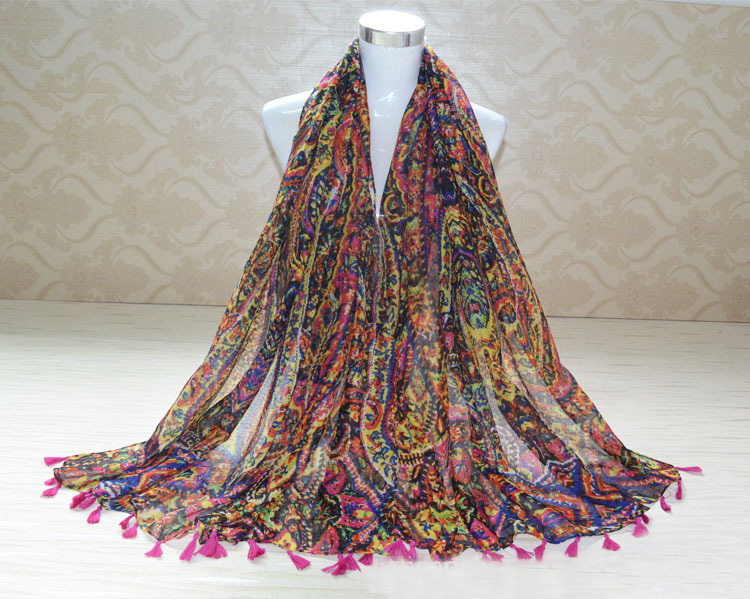 Viscose printed silk scarf wholesale