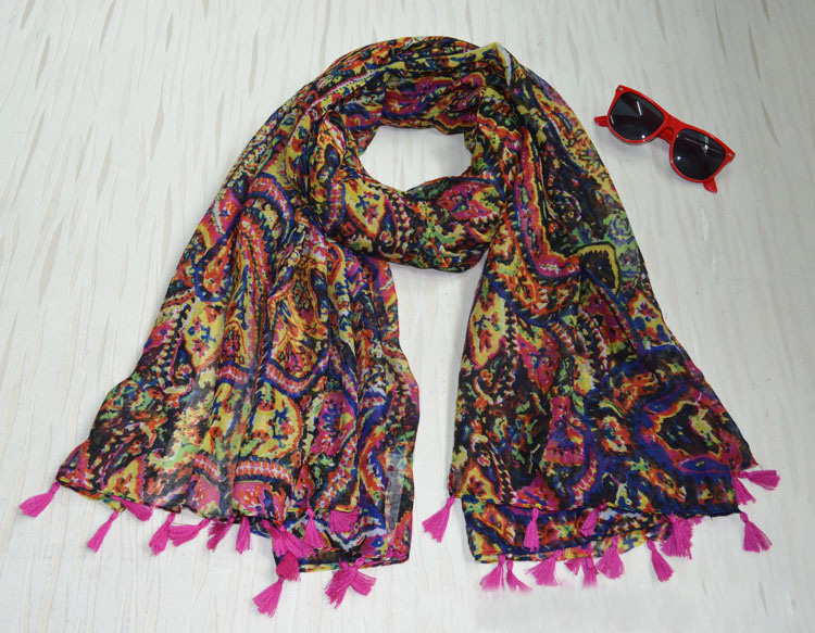 Viscose printed silk scarf wholesale