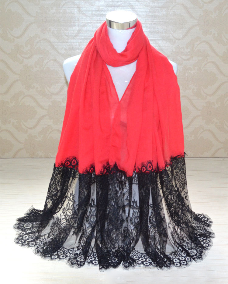 Wholesale cotton lace scarf