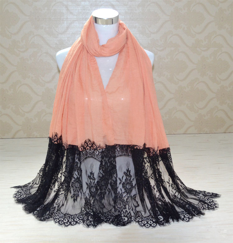 Wholesale cotton lace scarf