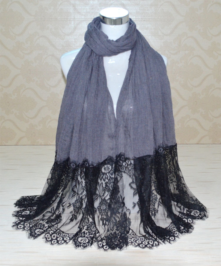 Wholesale cotton lace scarf