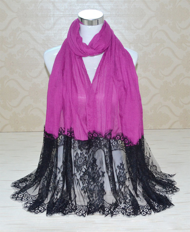 Wholesale cotton lace scarf