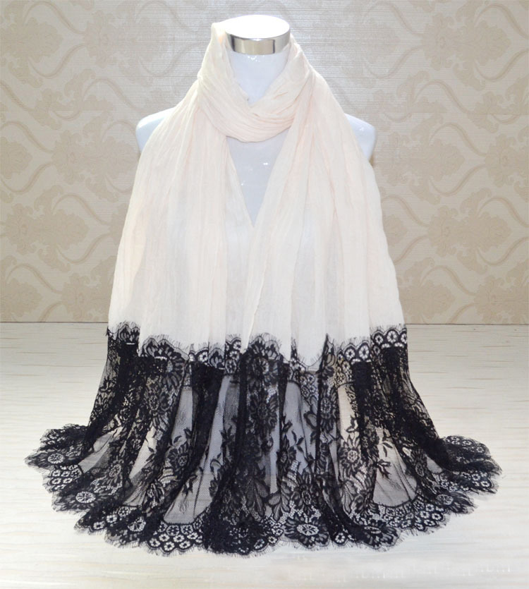 Wholesale cotton lace scarf