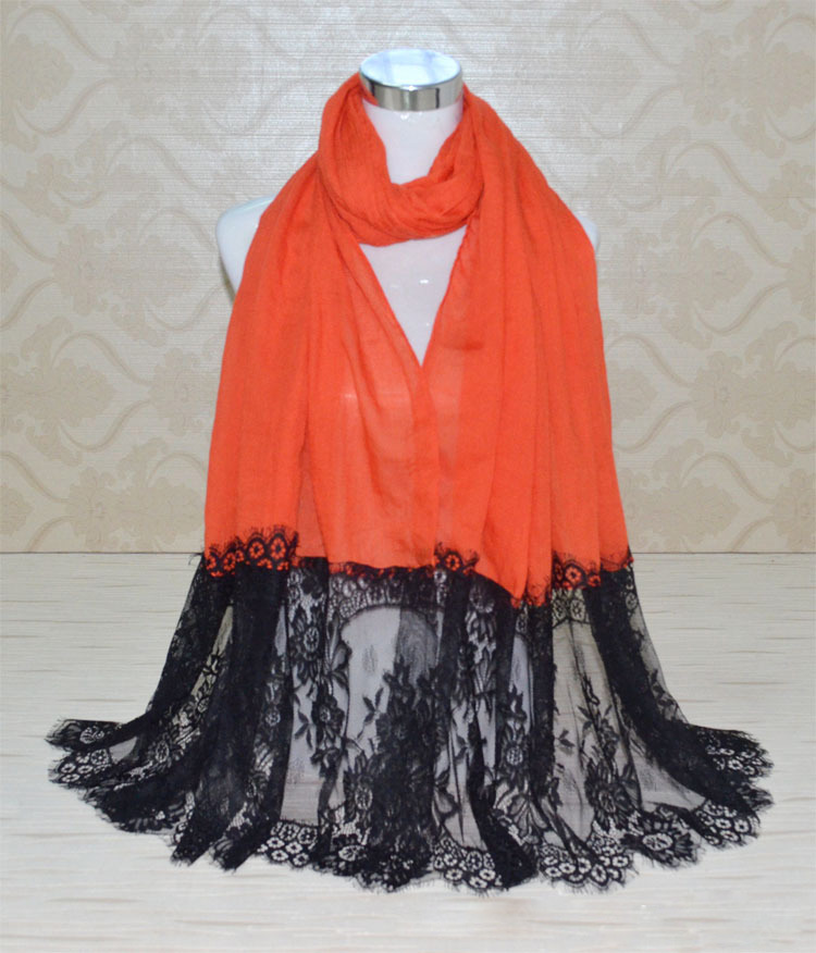 Wholesale cotton lace scarf