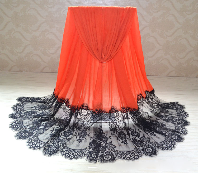 Wholesale cotton lace scarf