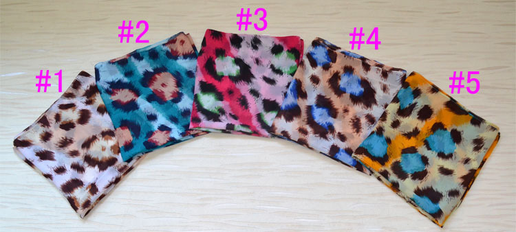 Leopard print chiffon scarves wholesale