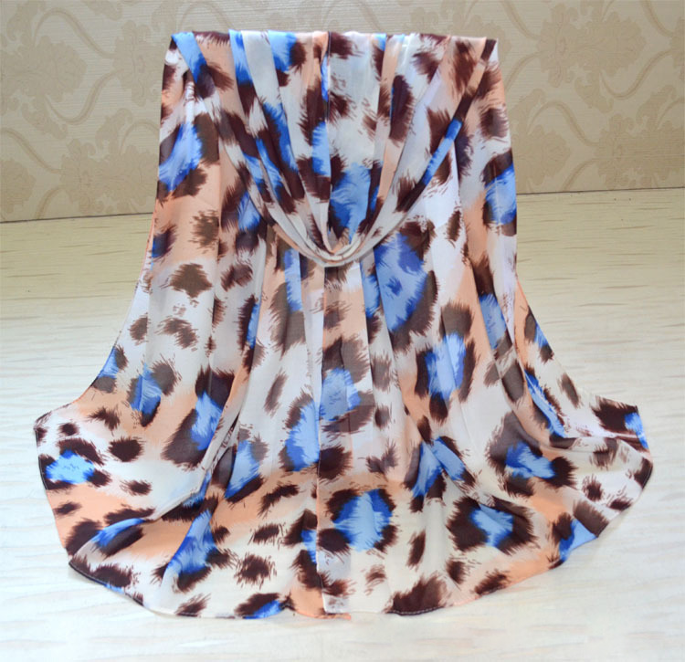 Leopard print chiffon scarves wholesale