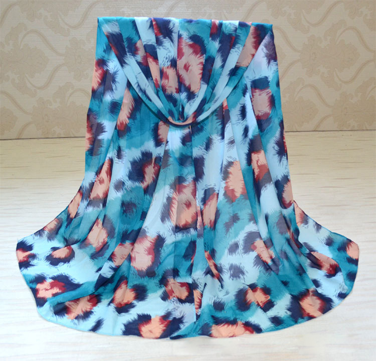 Leopard print chiffon scarves wholesale