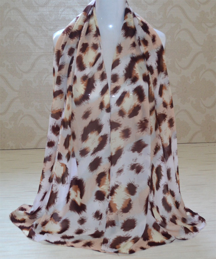 Leopard print chiffon scarves wholesale