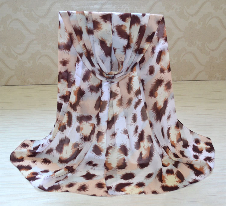 Leopard print chiffon scarves wholesale