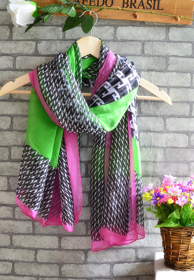 Plain pure silk satin scarf