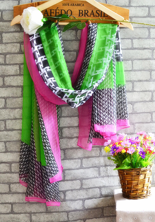 Plain pure silk satin scarf