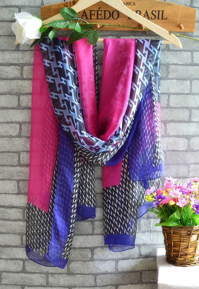Plain pure silk satin scarf