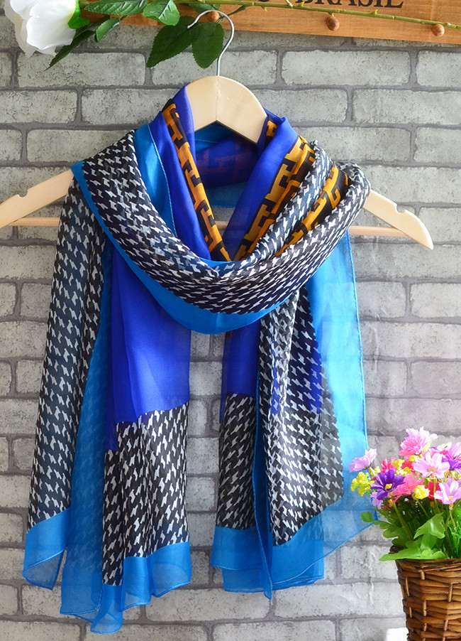 Plain pure silk satin scarf